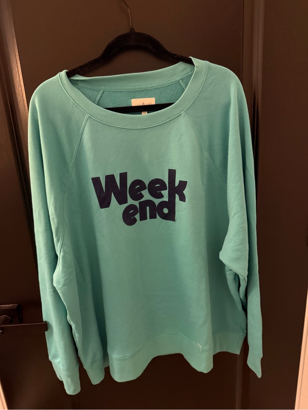 Lou & Grey Weekend Graphic Crewneck - Teal Blue